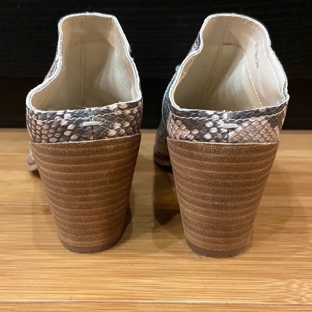 Dolce Vita snake print mules with 3 inch heel - Picture 3 of 5